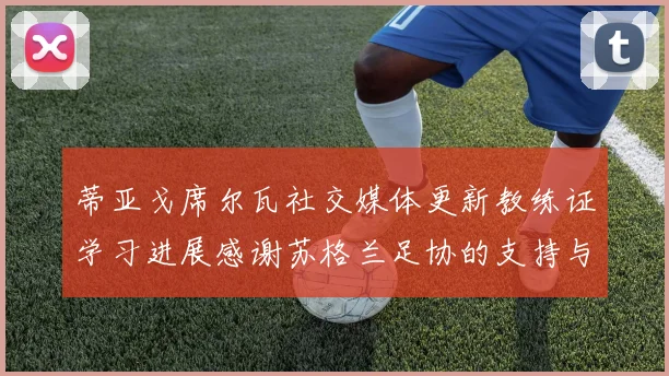 蒂亚戈席尔瓦社交媒体更新教练证学习进展感谢苏格兰足协的支持与帮助